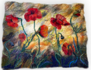 Poppies in Amber Light