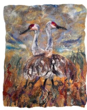 Cranes on the Morning Marsh Cranes on the Morning Marsh